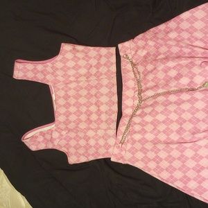 Pink cropped two piece set from MADDEN NYC